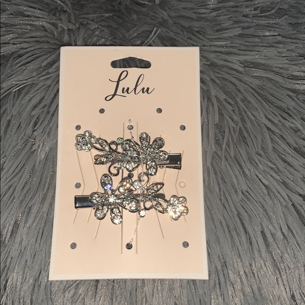 Set of 2 Rhinestone hair clips